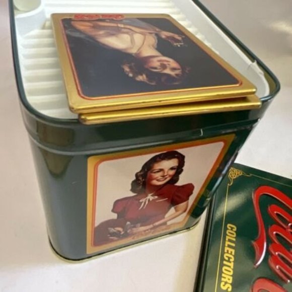 Coca-Cola Metal Art Collectors Cards Tin Collect-A-Card 1994 Green Box Coke - Picture 4 of 4